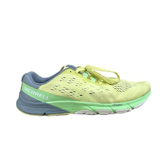 Merrell Barefoot J52440 Size 7.5 Bright Yellow Lime Green and Grey Sneak… - Picture 3 of 13